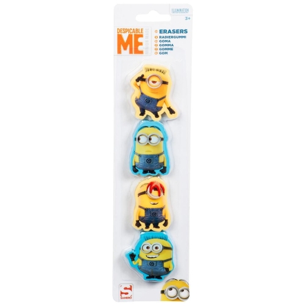 Minionki - gumki do ołówka