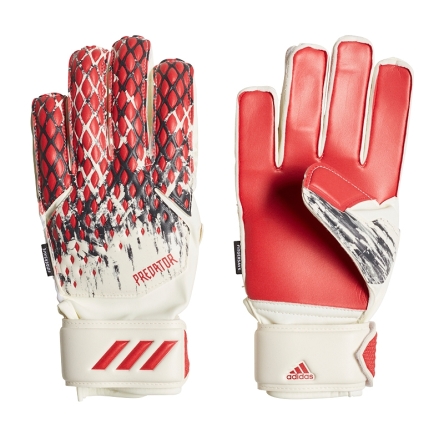 Rękawice juniorskie adidas JR Predator MN Fingersave rozmiar 6 bałe/czerwone