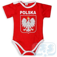 Polska - body dziecięce czerwone