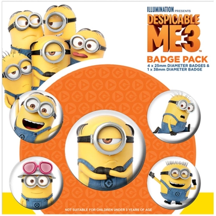 Minionki - zestaw przypinek