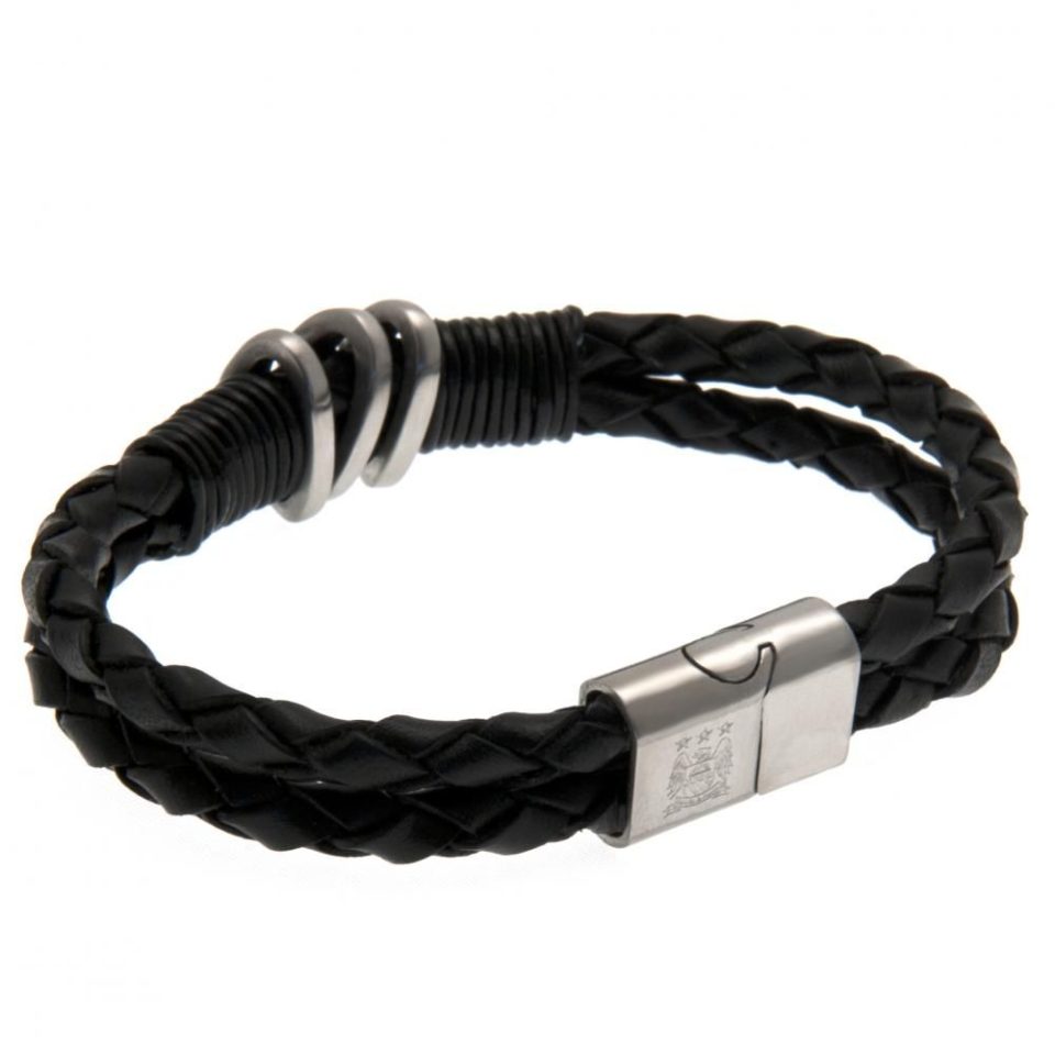 Manchester City Leather Bracelet