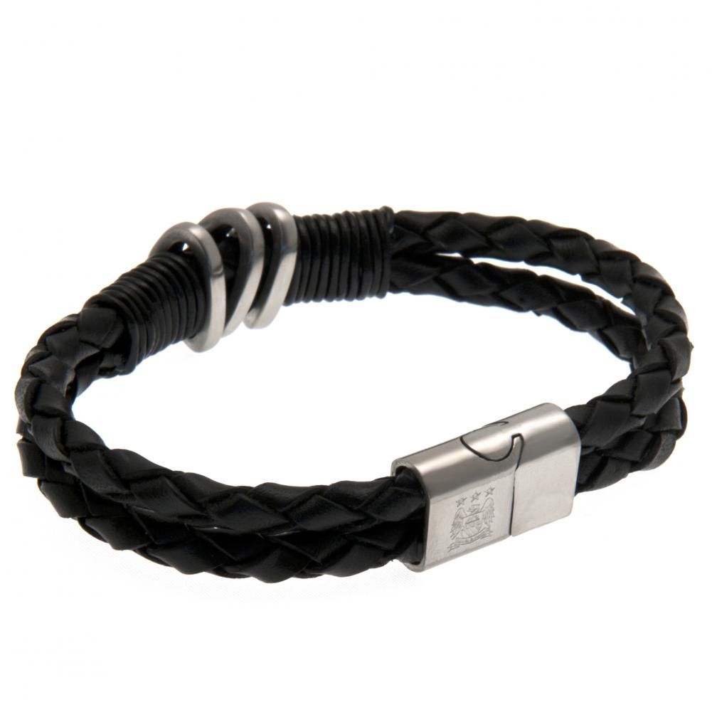 Manchester City Leather Bracelet