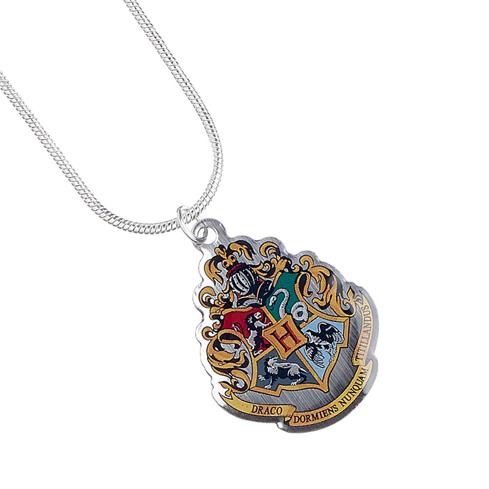 Harry Potter posrebrzany naszyjnik Hogwart