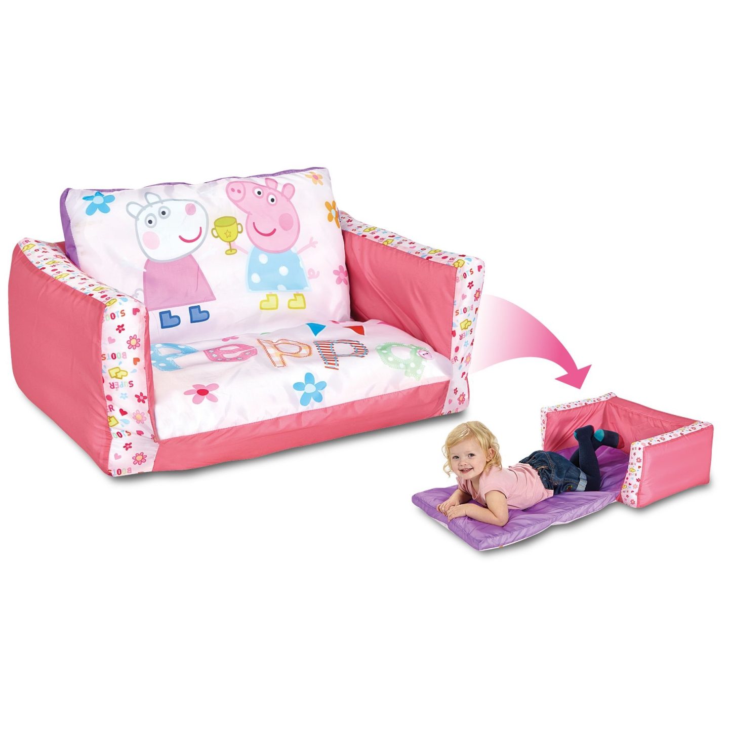 Dmuchana sofa Świnka Peppa