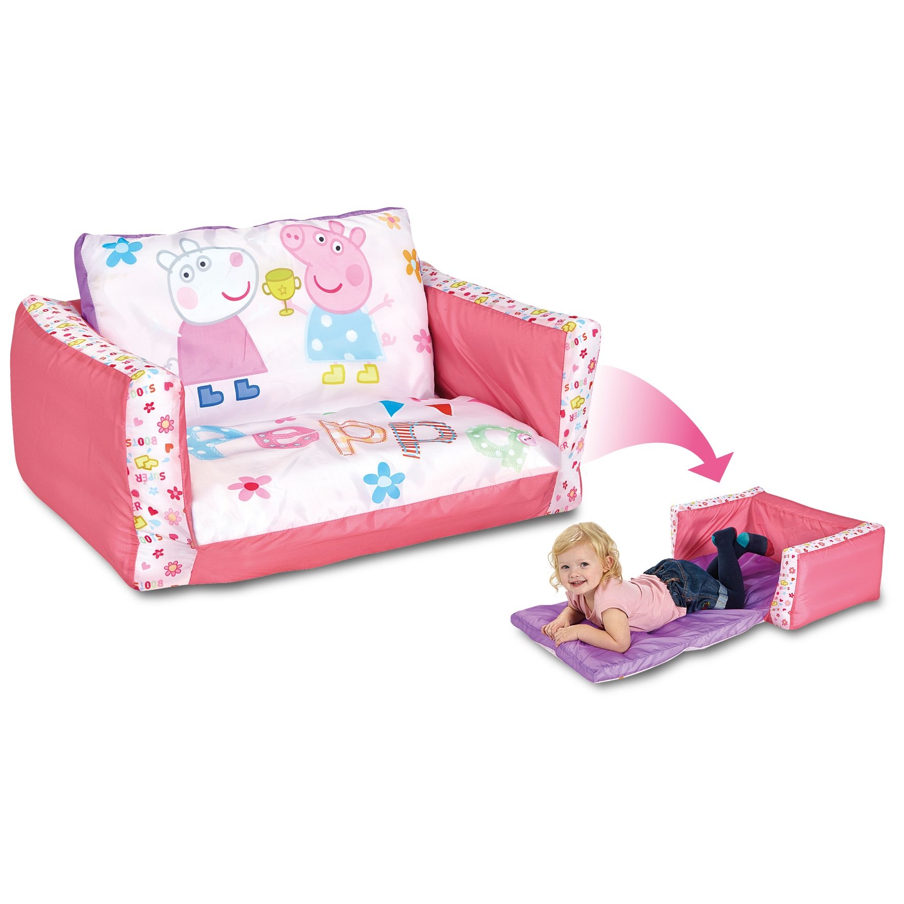 Dmuchana sofa Świnka Peppa