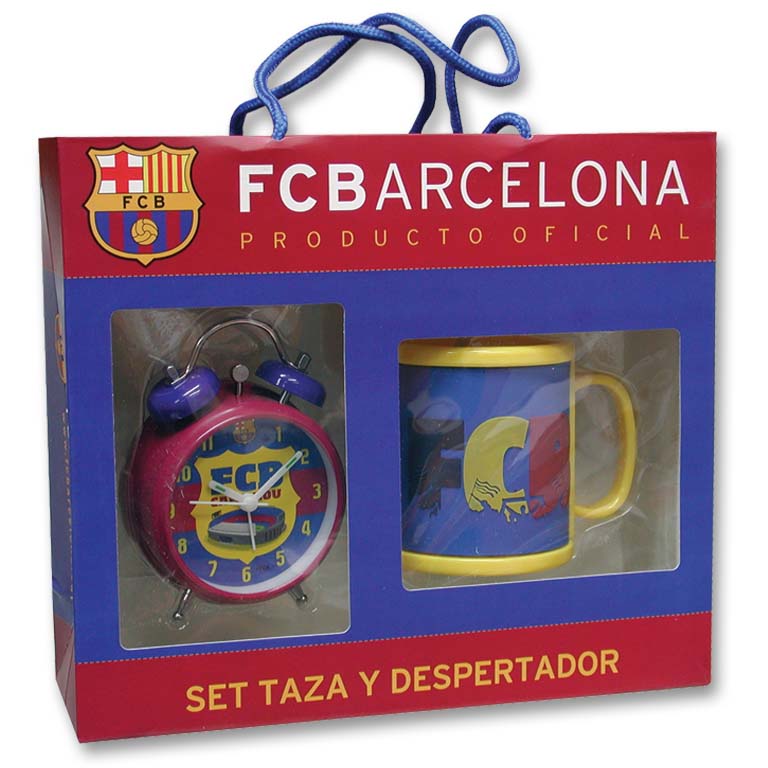 Kubek + budzik FC Barcelona