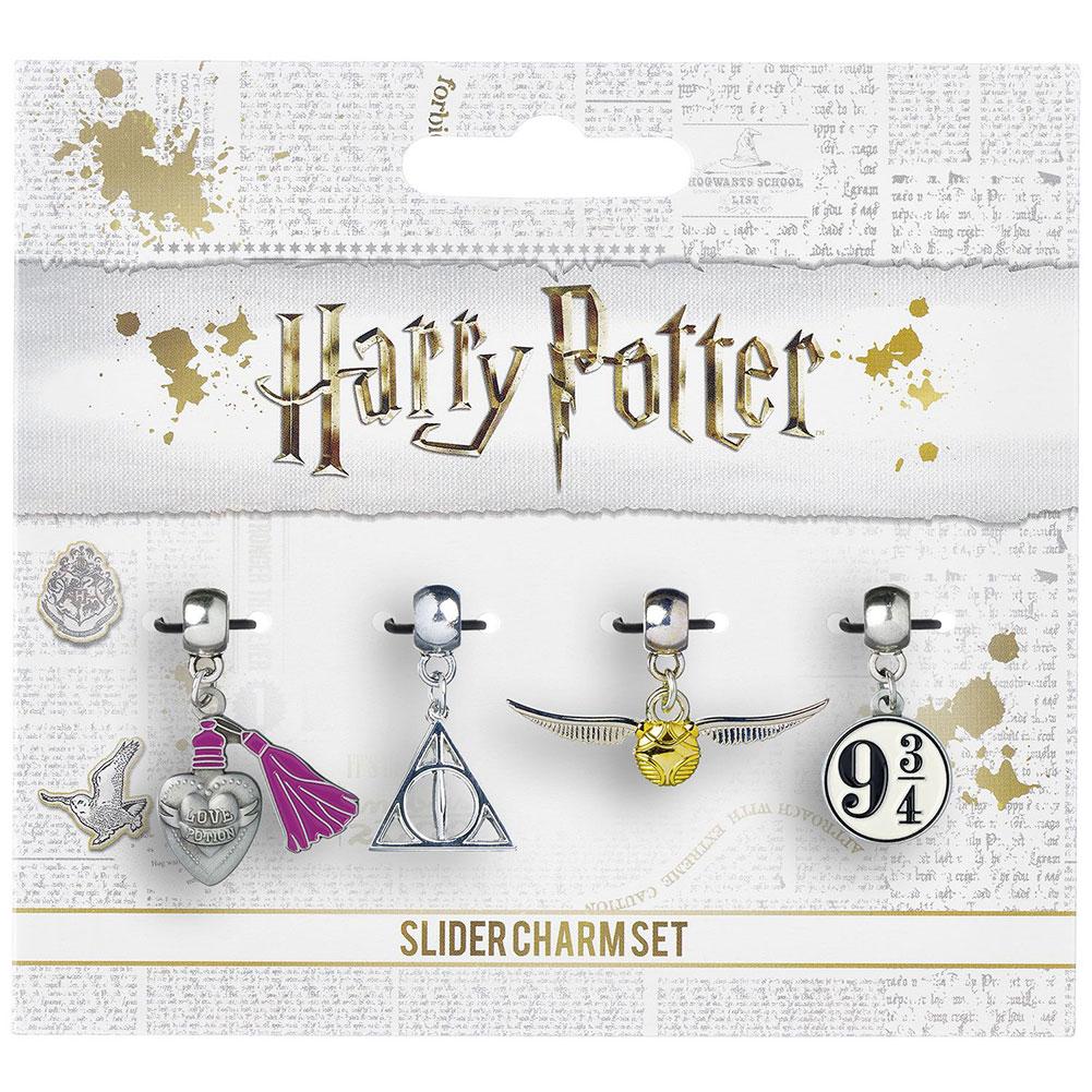 Harry Potter Silver Plated Slider Charm Set