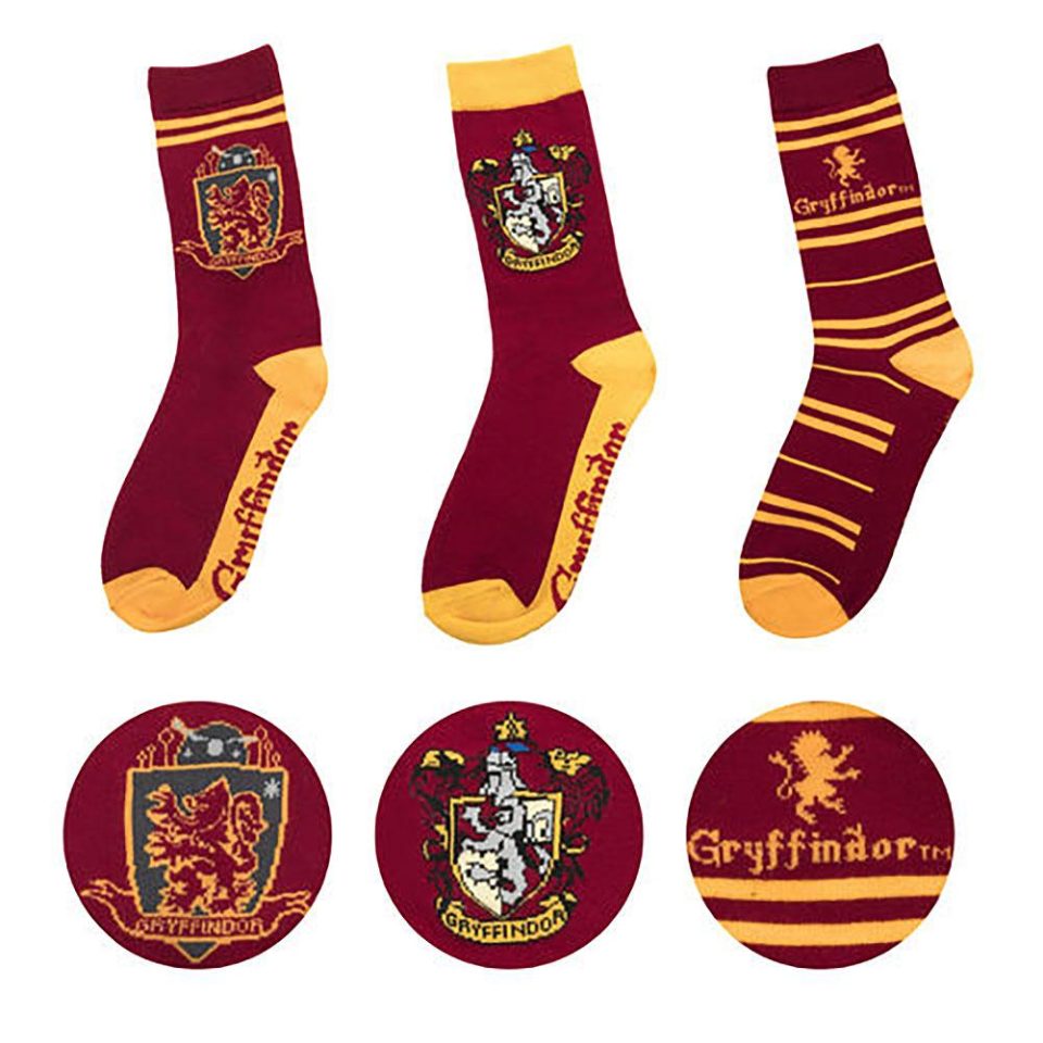 Harry Potter 3pk Socks Gryffindor