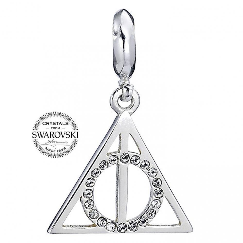 Harry Potter Sterling Silver Crystal Charm Deathly Hallows