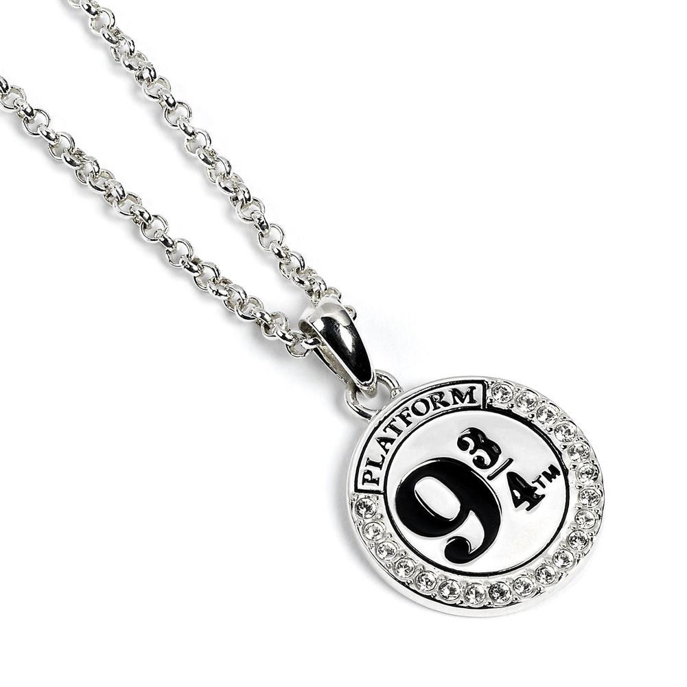 Harry Potter Sterling Silver Crystal Necklace 9 & 3 Quarters