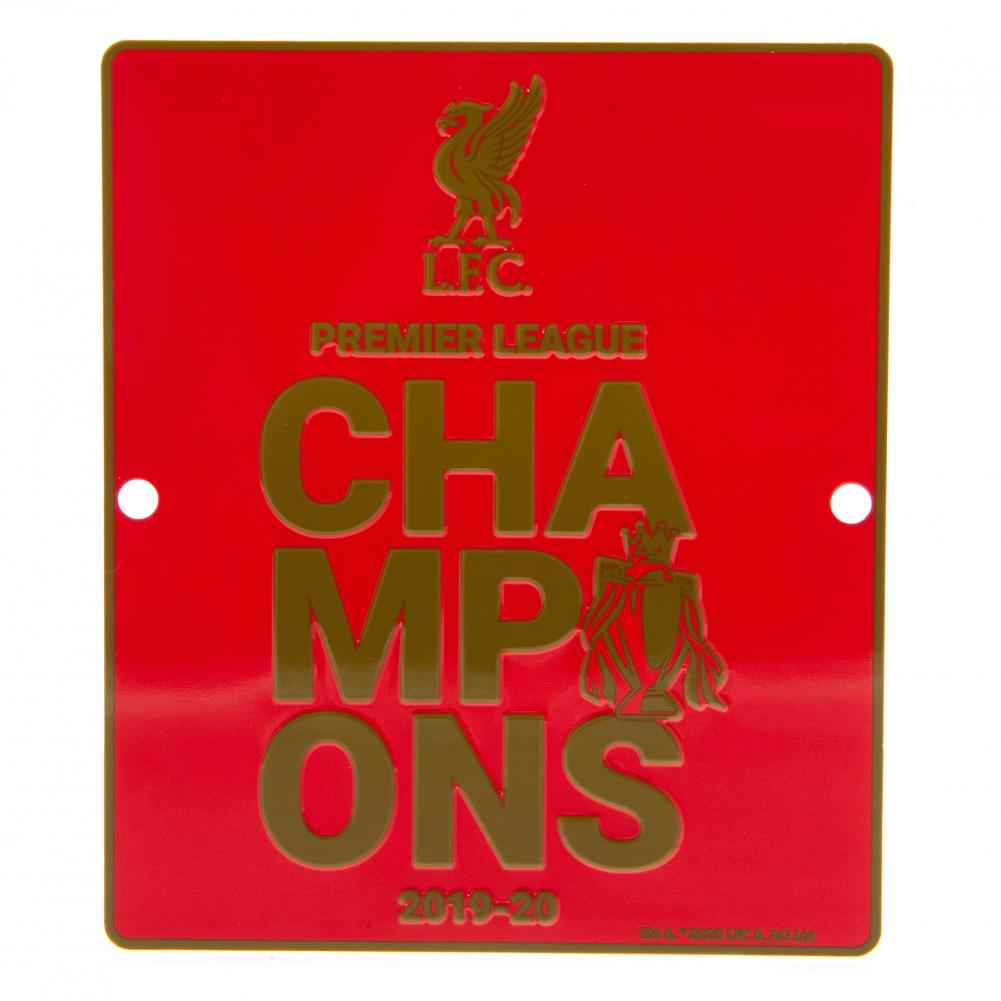 Liverpool FC Premier League Champions znak na okno
