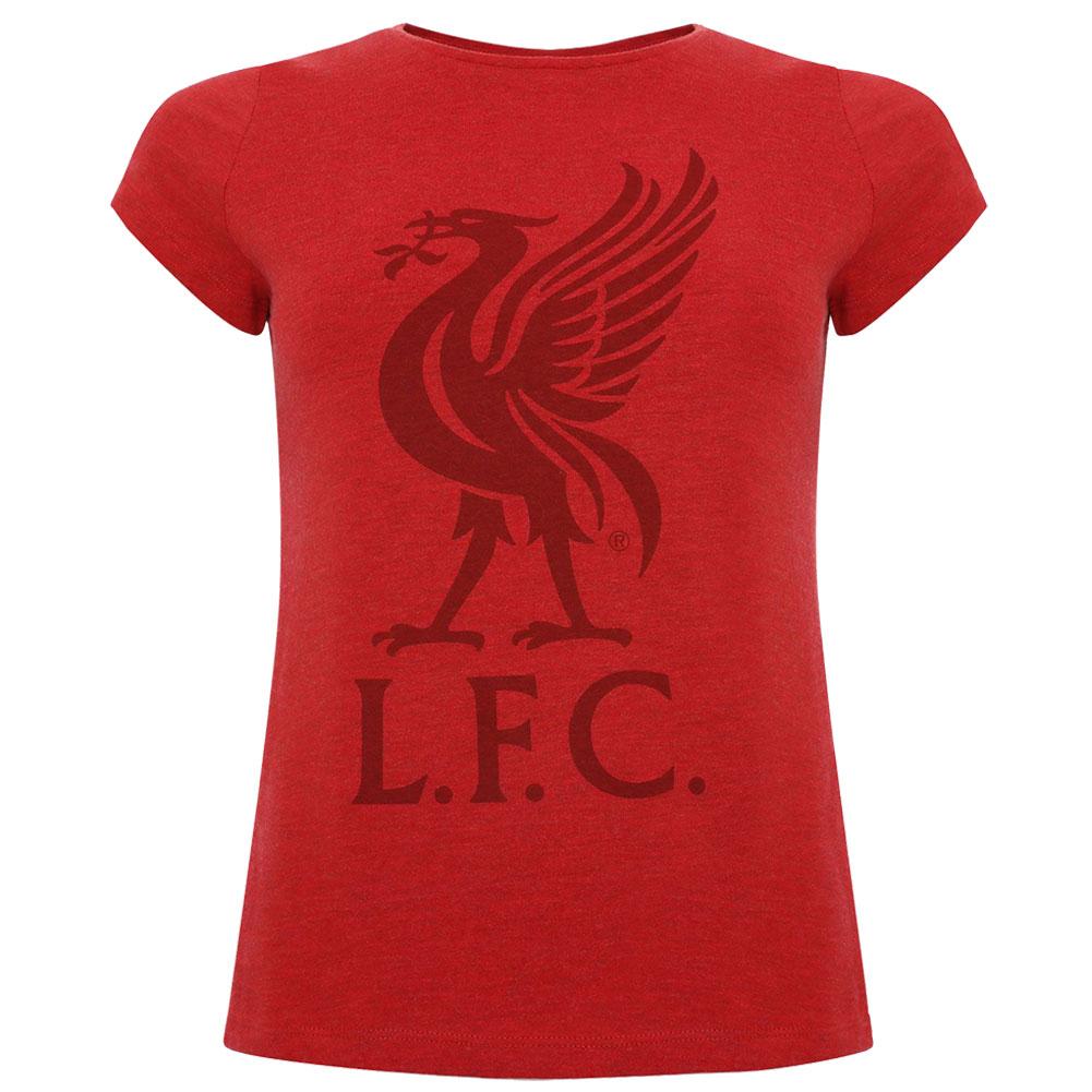 Liverpool FC Liverbird T Shirt Ladies Red 10
