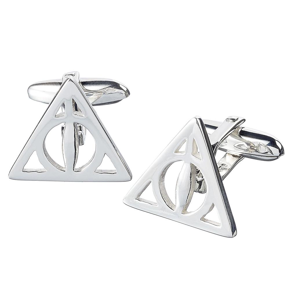 Harry Potter srebrne spinki Deathly Hallows