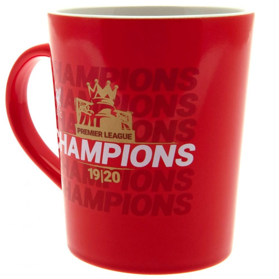 Liverpool FC Premier League Champions Gold Print kubek