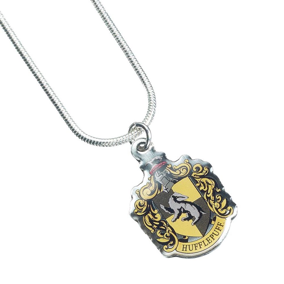 Harry Potter posrebrzany naszyjnik Hufflepuff