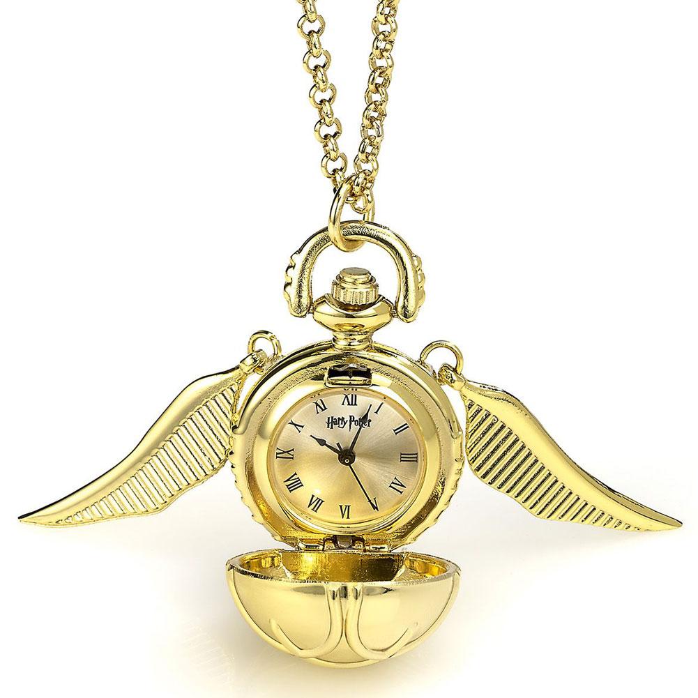 Harry Potter Gold Plated Golden Snitch zegarek Necklace