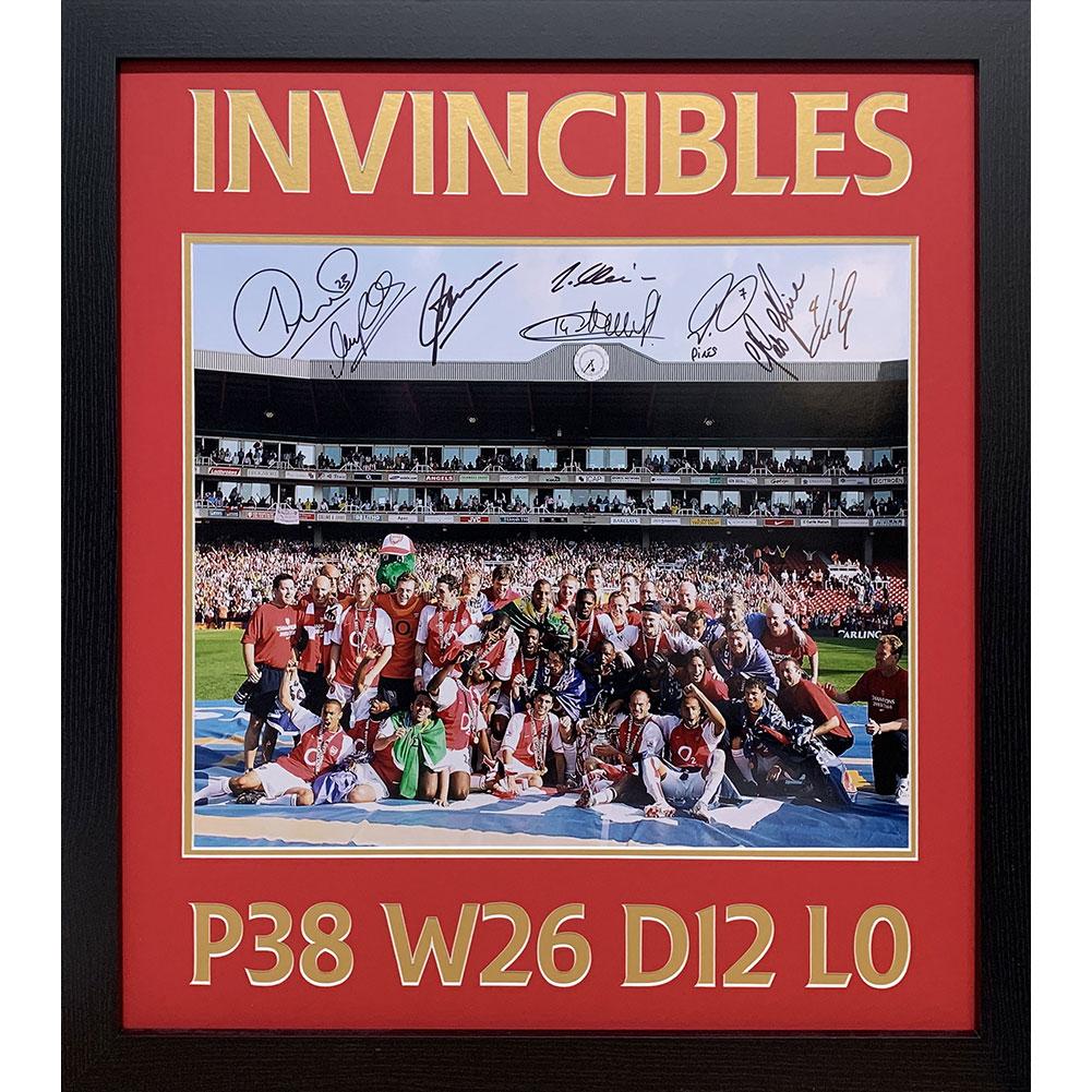 Arsenal Londyn Invincible Season Signed Framed Print