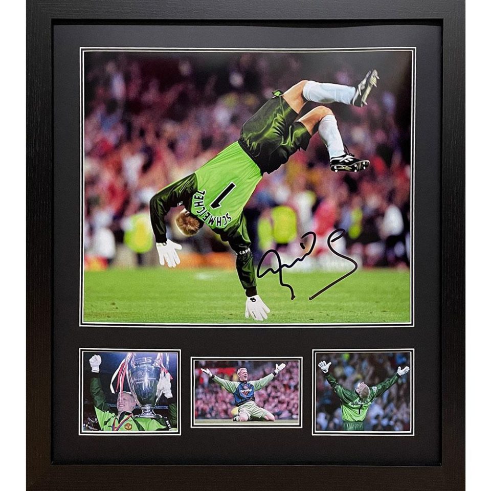 Manchester United Schmeichel Signed Framed Print
