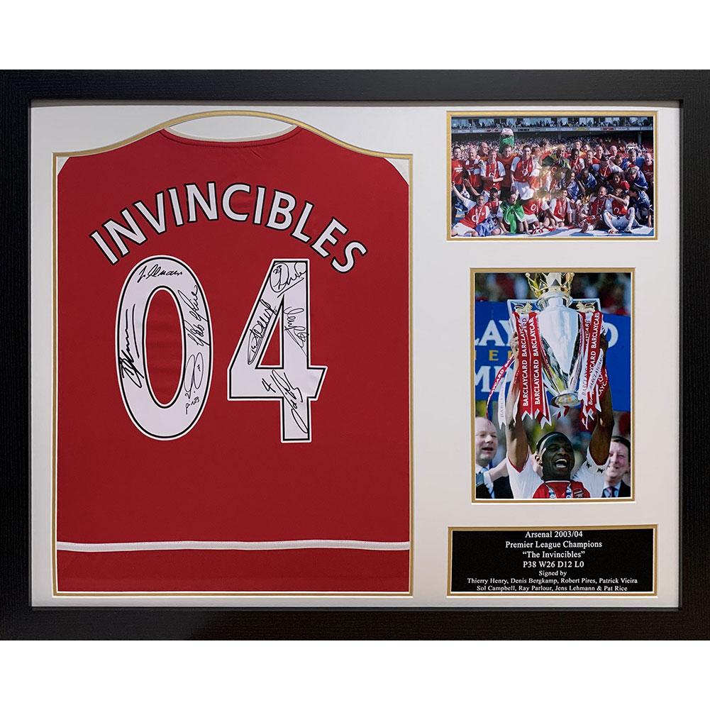 Arsenal Londyn Invincibles Season koszulka z autografem (w ramie)