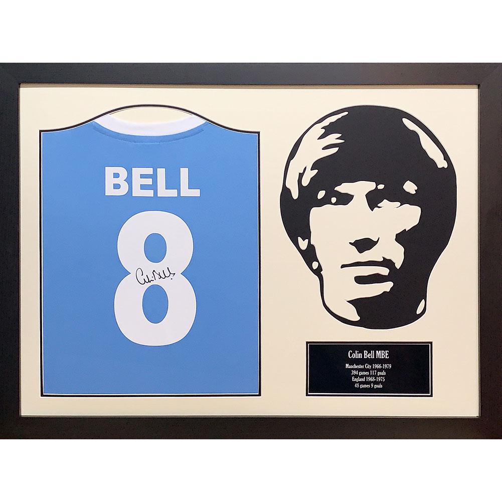 Manchester City Bell koszulka z autografem Silhouette
