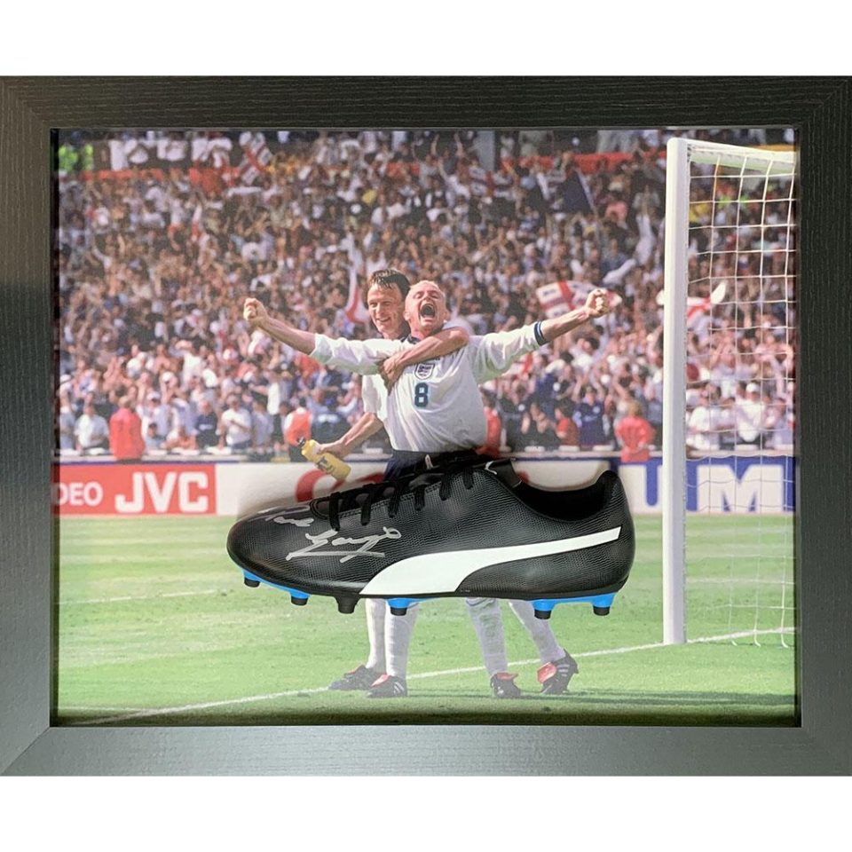 Anglia Gascoigne Signed Boot (Framed)