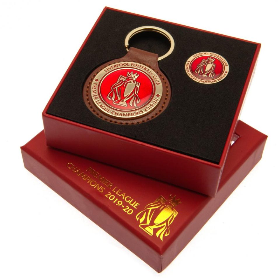 Liverpool FC Premier League Champions Fob & Pin Set