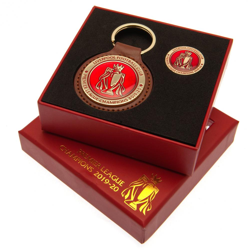 Liverpool FC Premier League Champions Fob & Pin Set