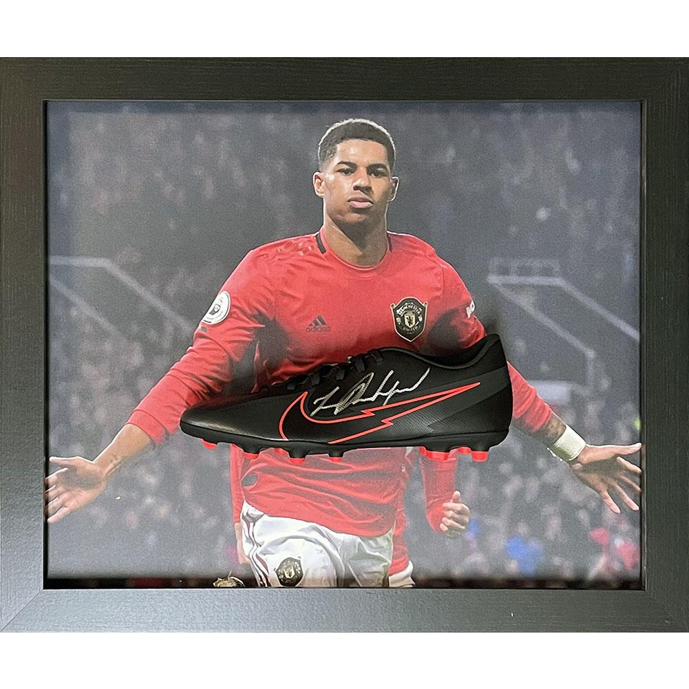Manchester United Rashford Signed Boot (Framed)