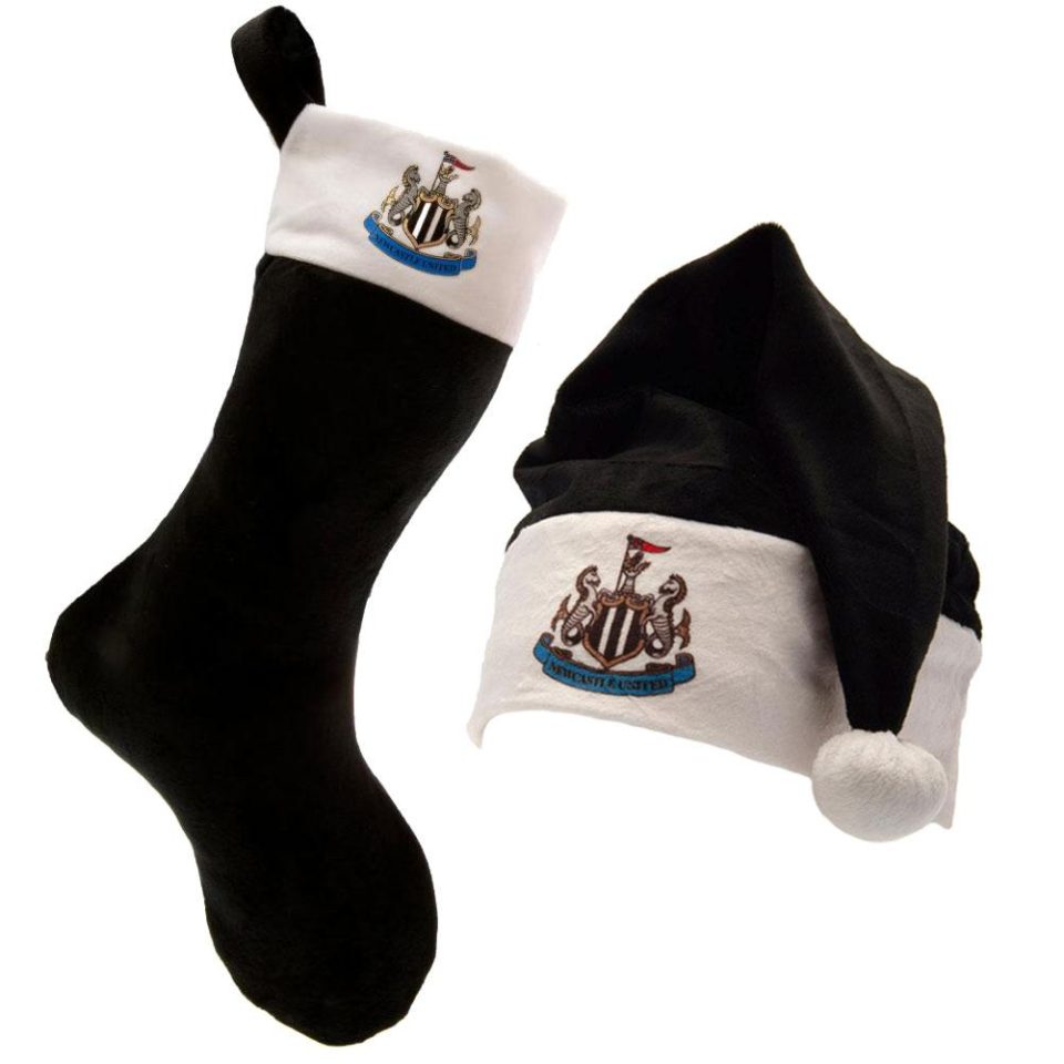 Newcastle United pluszowy Mikołaj Hat & Stocking Set