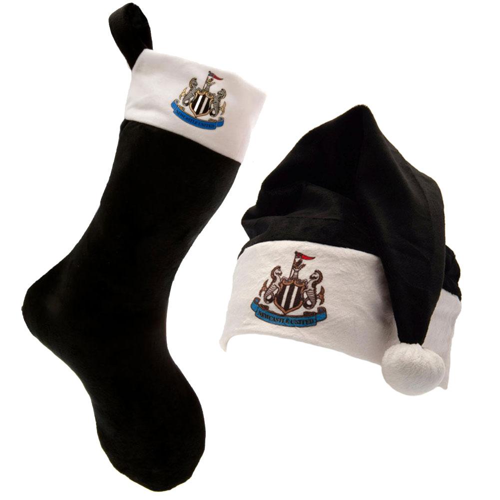 Newcastle United pluszowy Mikołaj Hat & Stocking Set