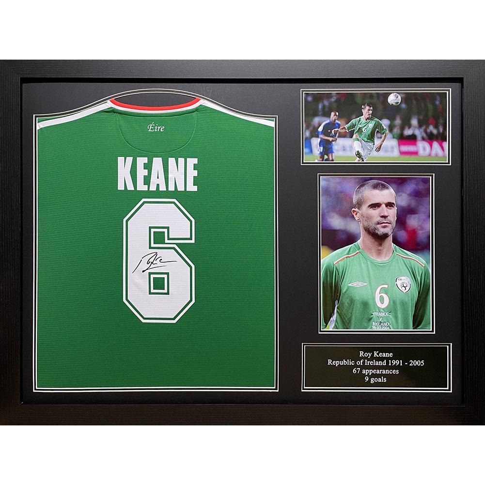 Republic of Ireland Keane koszulka z autografem (w ramie)