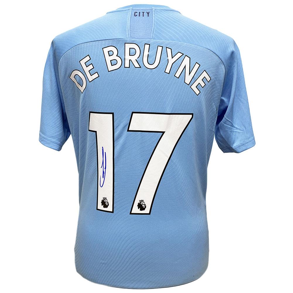 Manchester City De Bruyne koszulka z autografem