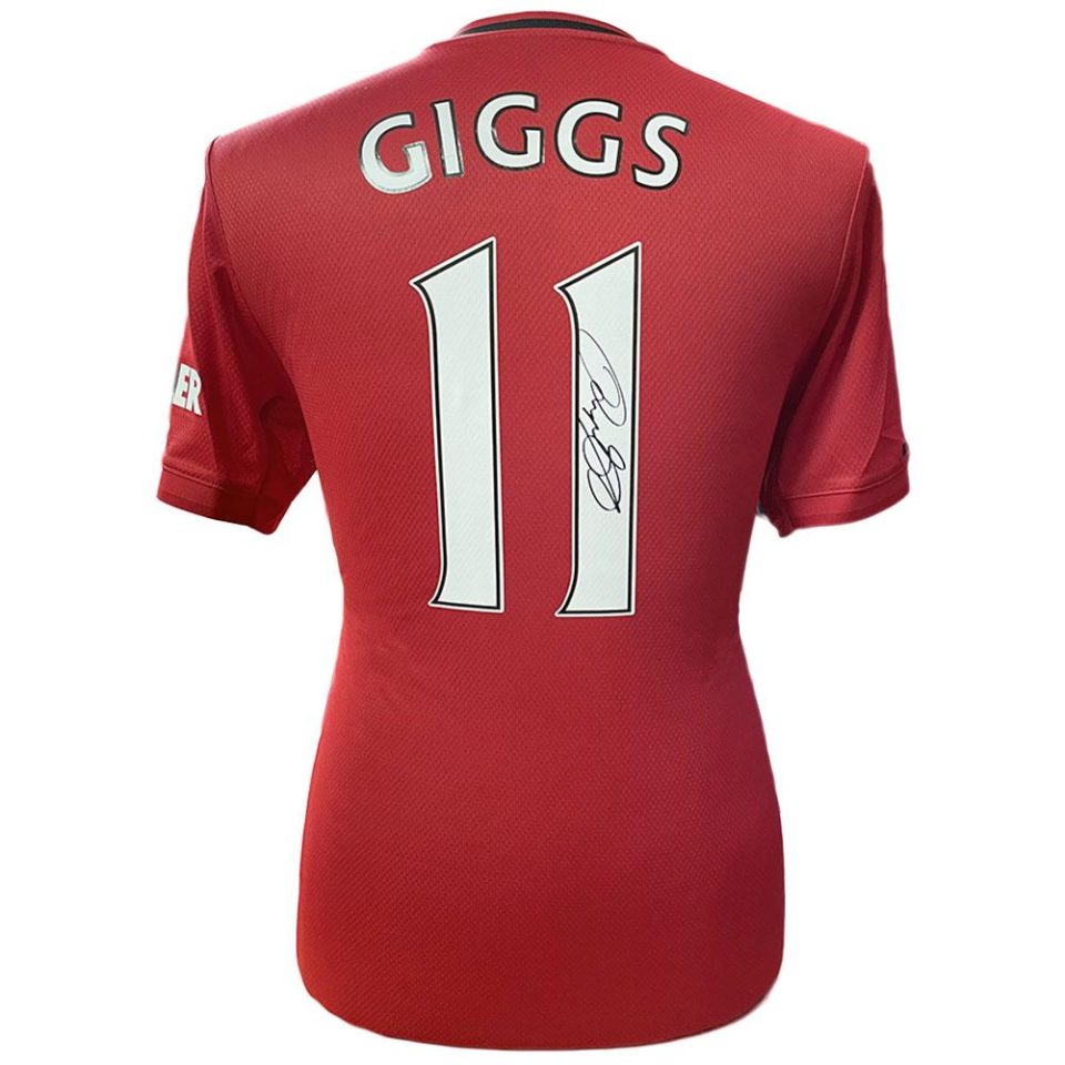 Manchester United Giggs koszulka z autografem