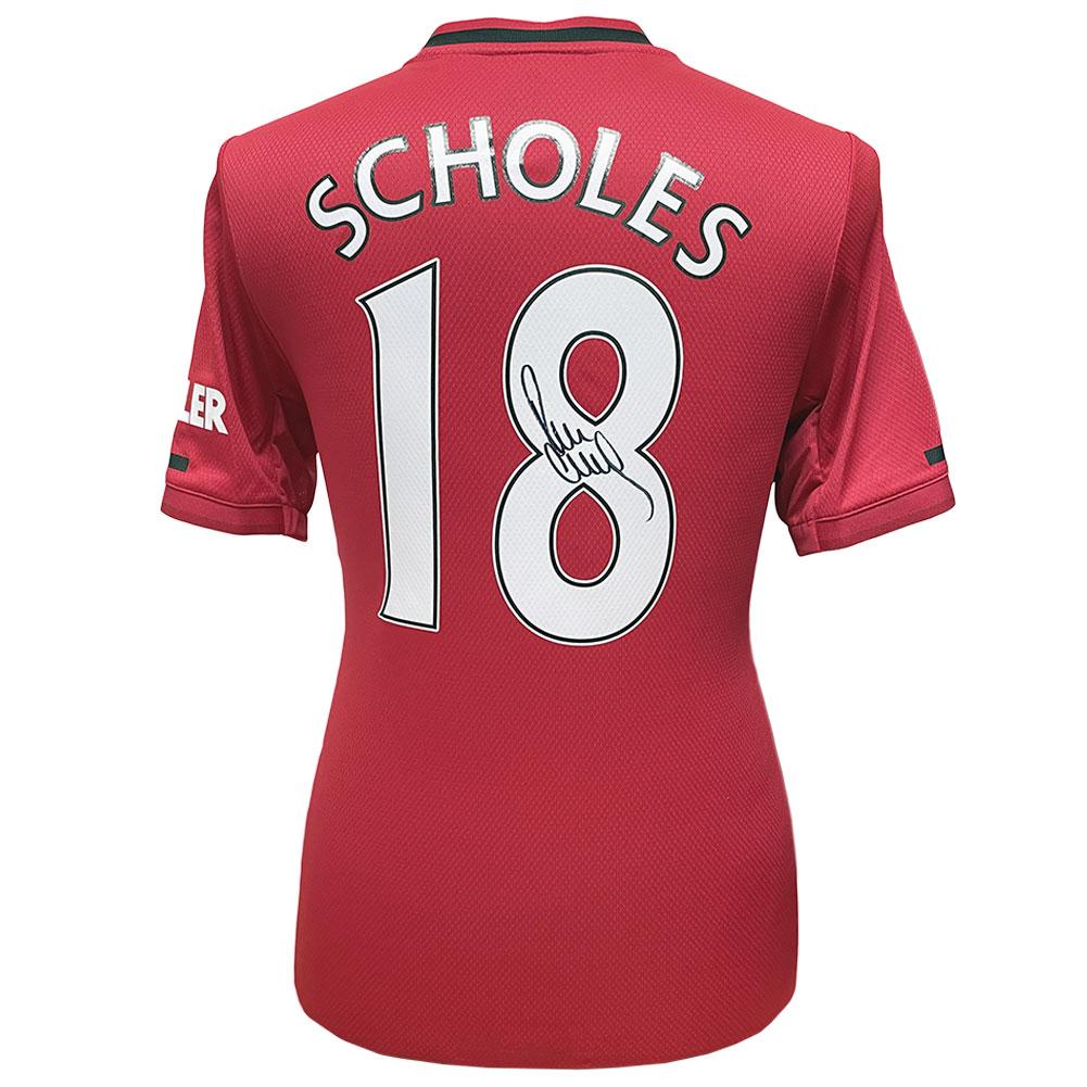 Manchester United Scholes koszulka z autografem