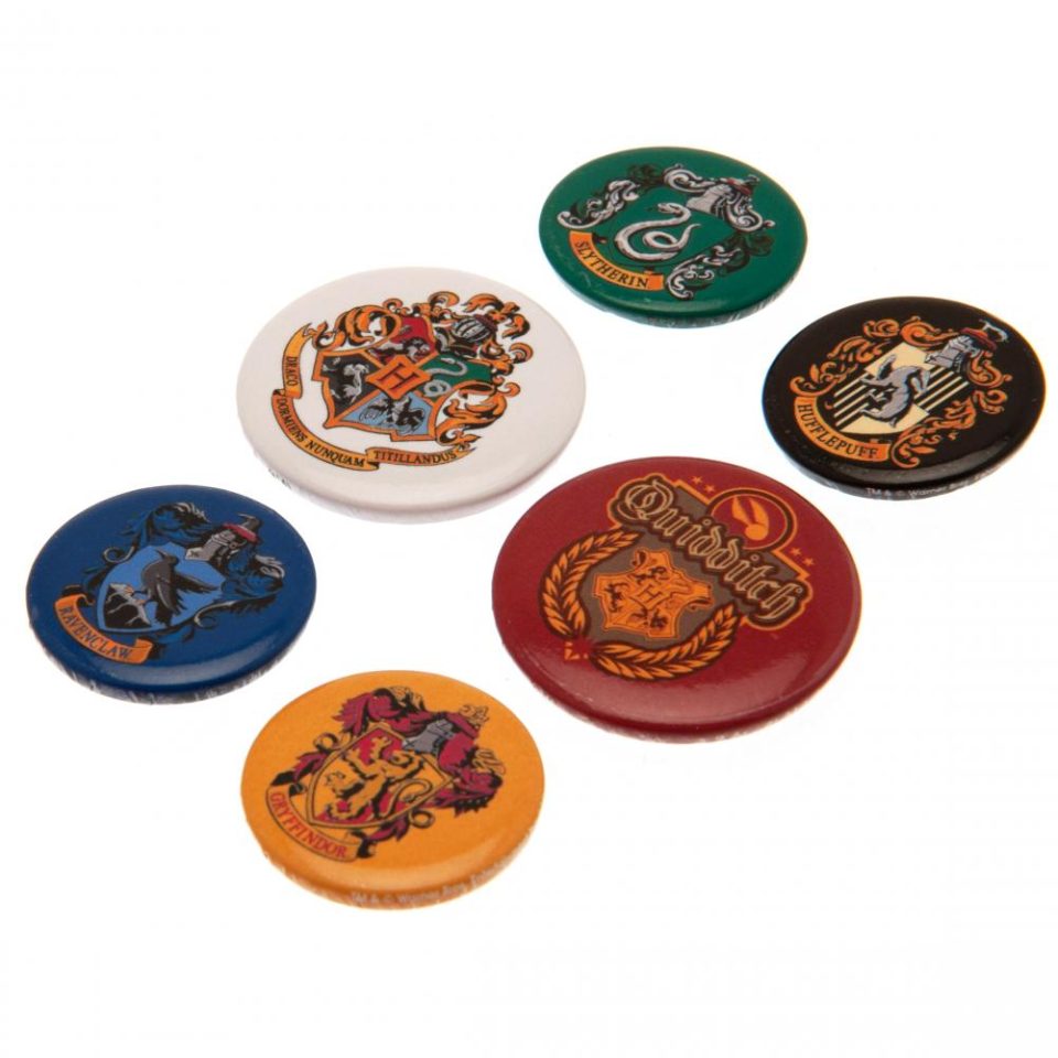 Harry Potter zestaw przypinek House Crests