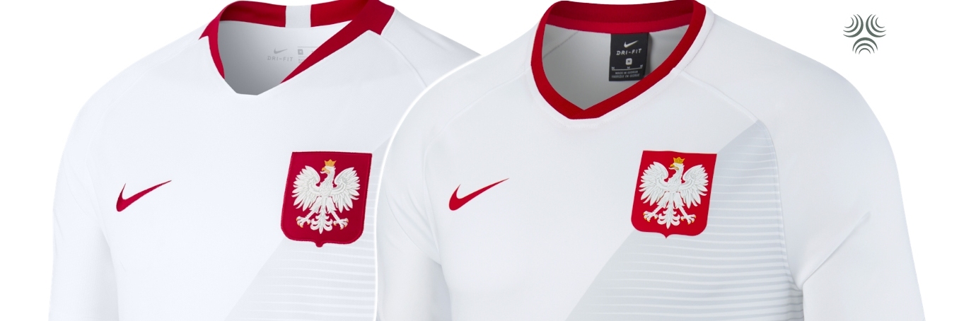 Porównanie koszulek reprezentacji Polski 2018